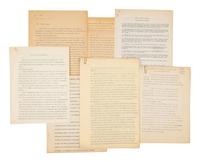 [FRANK LLOYD WRIGHT]. A collection of 15 carbon typescripts of lectures and speeches, 1929 or later, comprising: