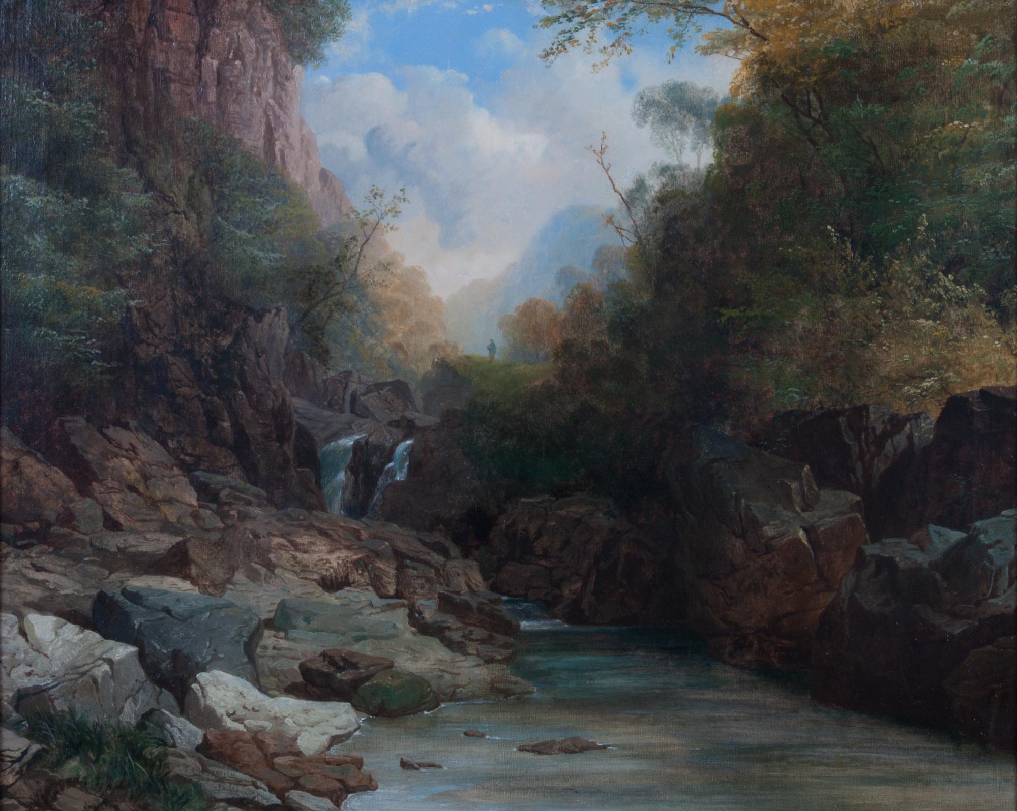 Thomas Creswick, (English, 1811-1869), Landscape with River