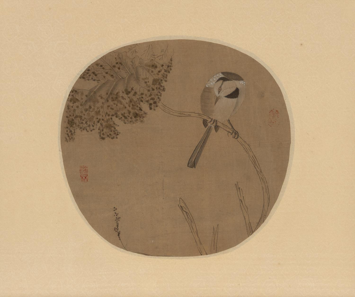 A Group of Chinese Ink on Silk Paintings and Books, 20th Century — 近代 絹本水墨花鳥鏡框兩幅及冊頁書兩種