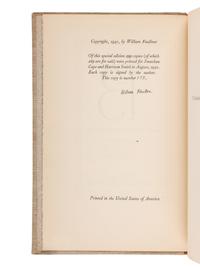 FAULKNER, William (1897-1962). These 13 . New York: Johnathan Cape & Harrison Smith, 1931.