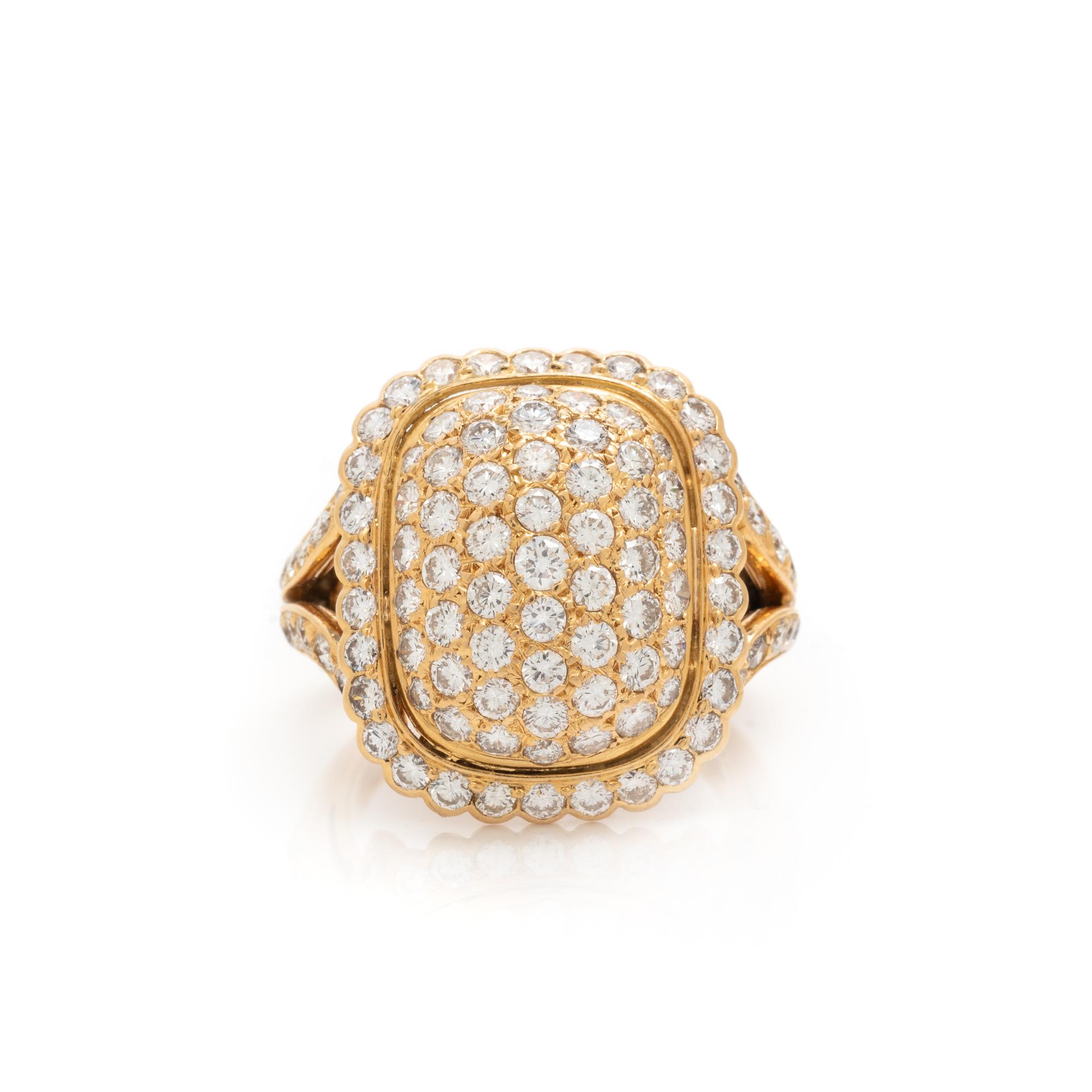 CARTIER, YELLOW GOLD AND DIAMOND RING