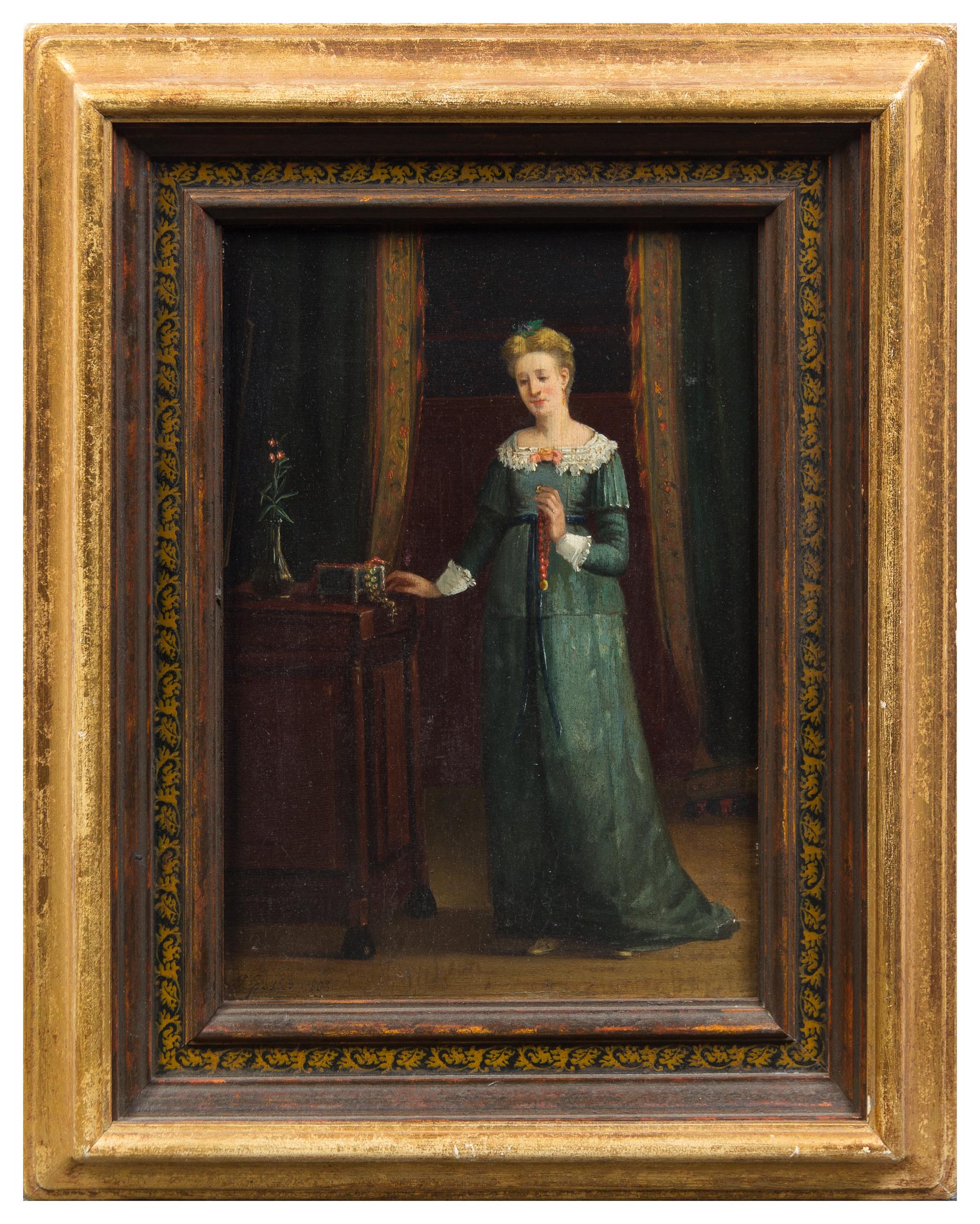 Artist Unknown, (19th/20th Century), Lady with Red Beads, 1908