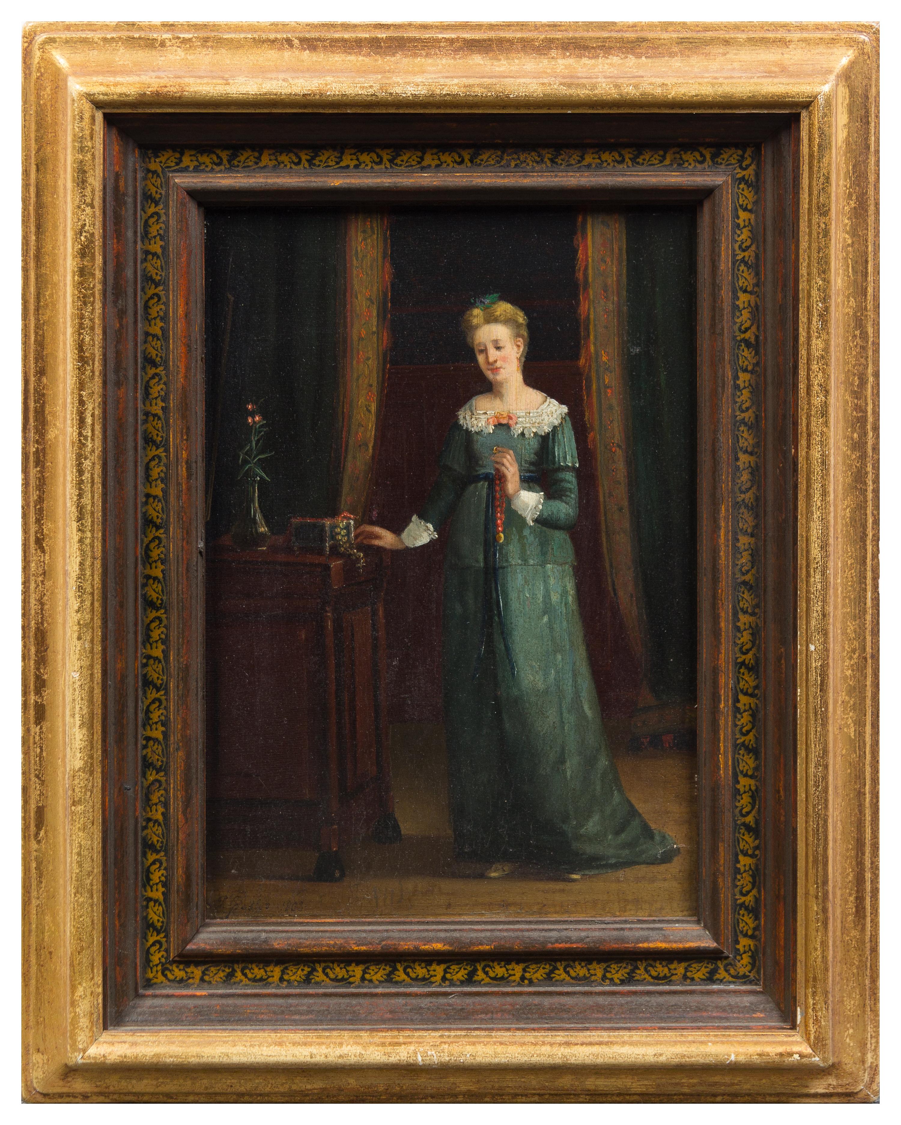 Artist Unknown, (19th/20th Century), Lady with Red Beads, 1908