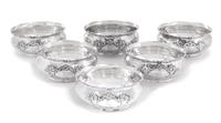 A Set of Six American Silver Finger Bowls