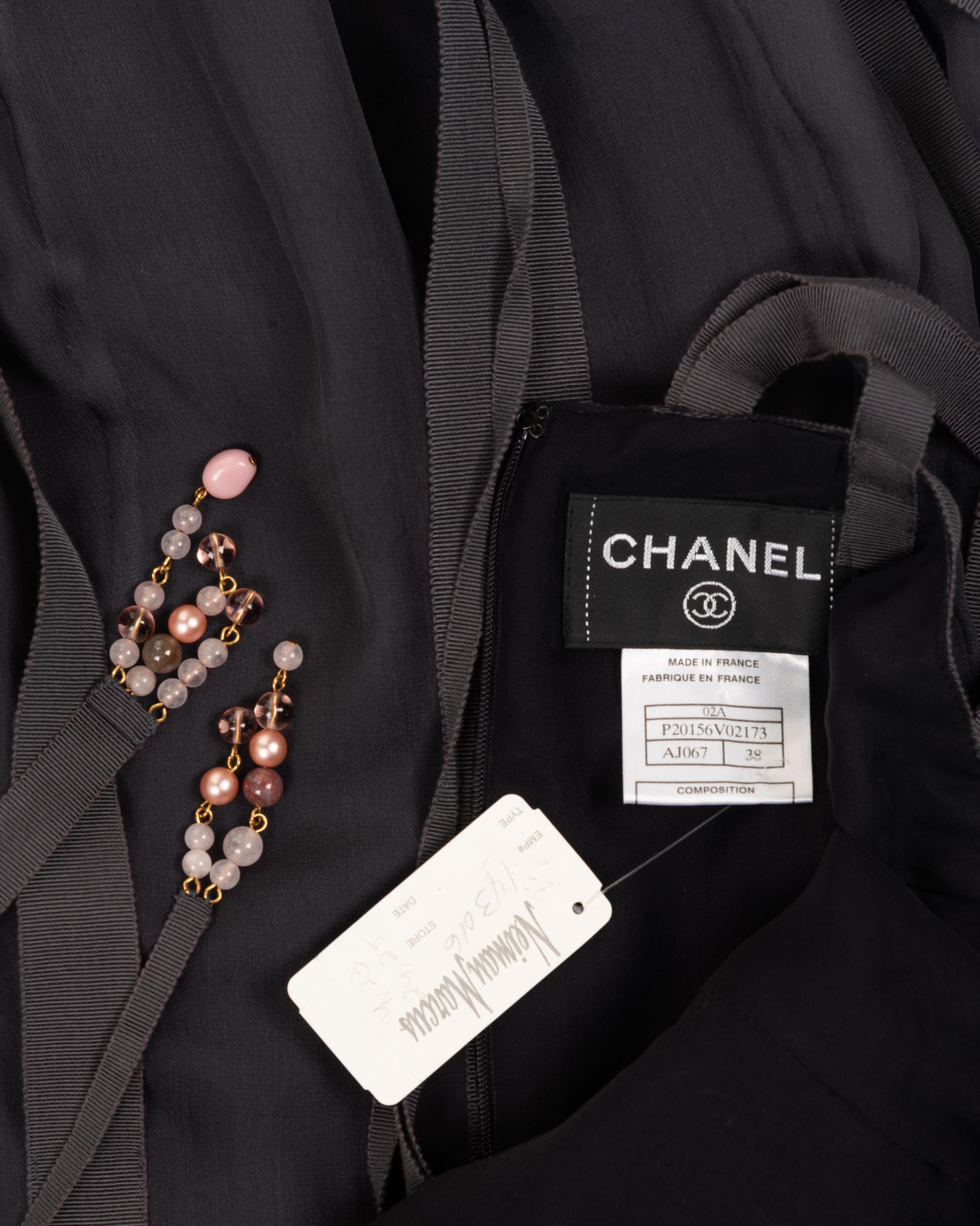 Chanel Silk Chiffon and Ribbon Evening Dress, Fall 2002