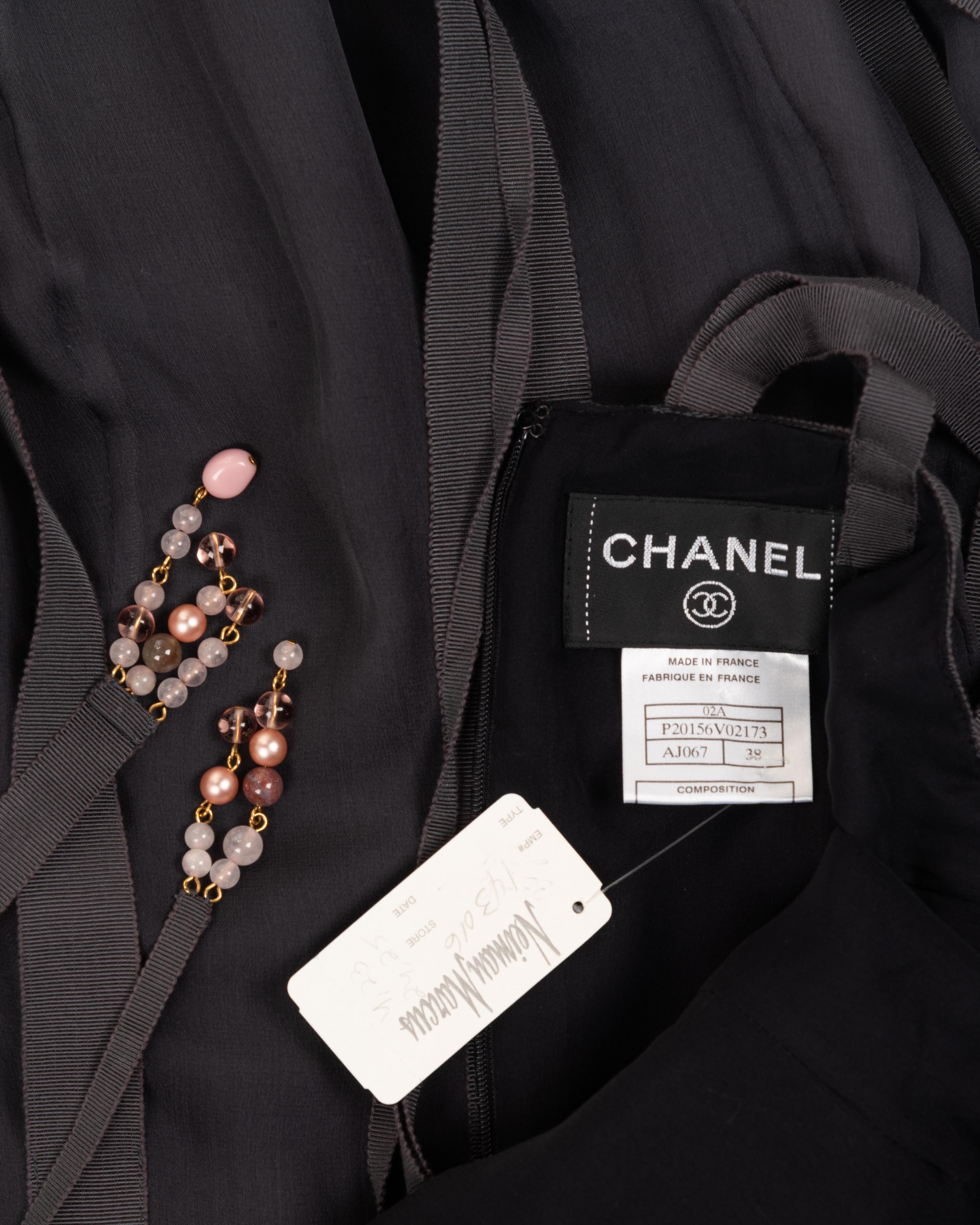Chanel Silk Chiffon and Ribbon Evening Dress, Fall 2002