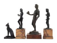 Four Small Grand Tour Bronze Articles