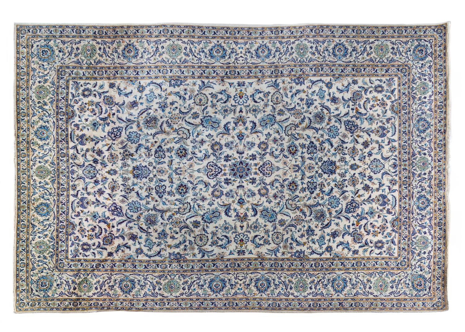 A Kashan Wool Rug 13 feet x 9 feet 8 inches.