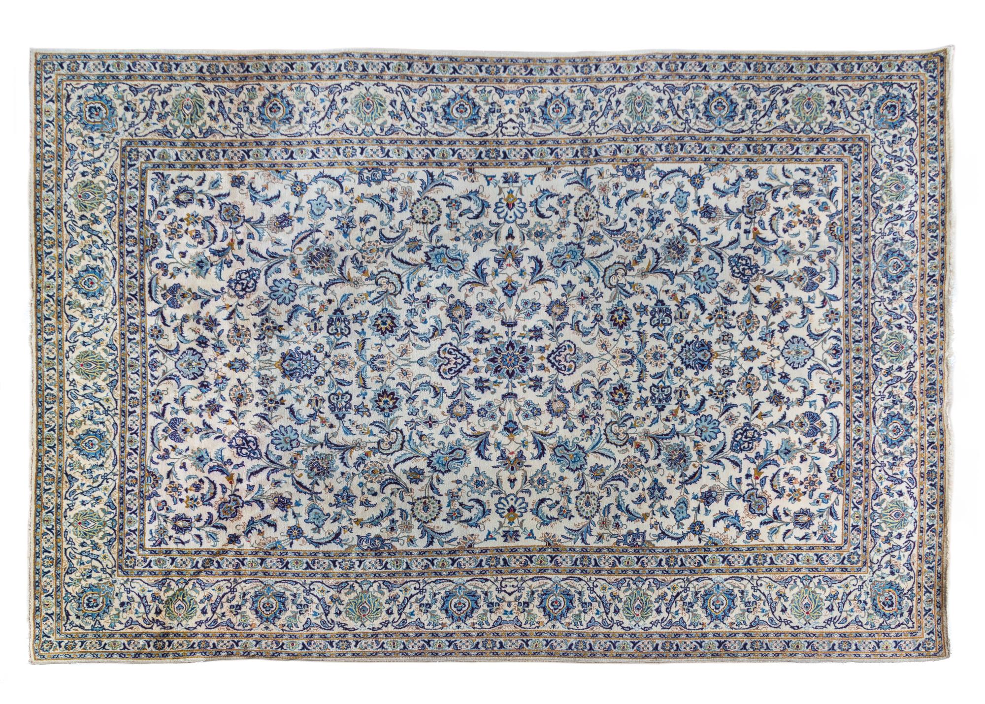 A Kashan Wool Rug 13 feet x 9 feet 8 inches.