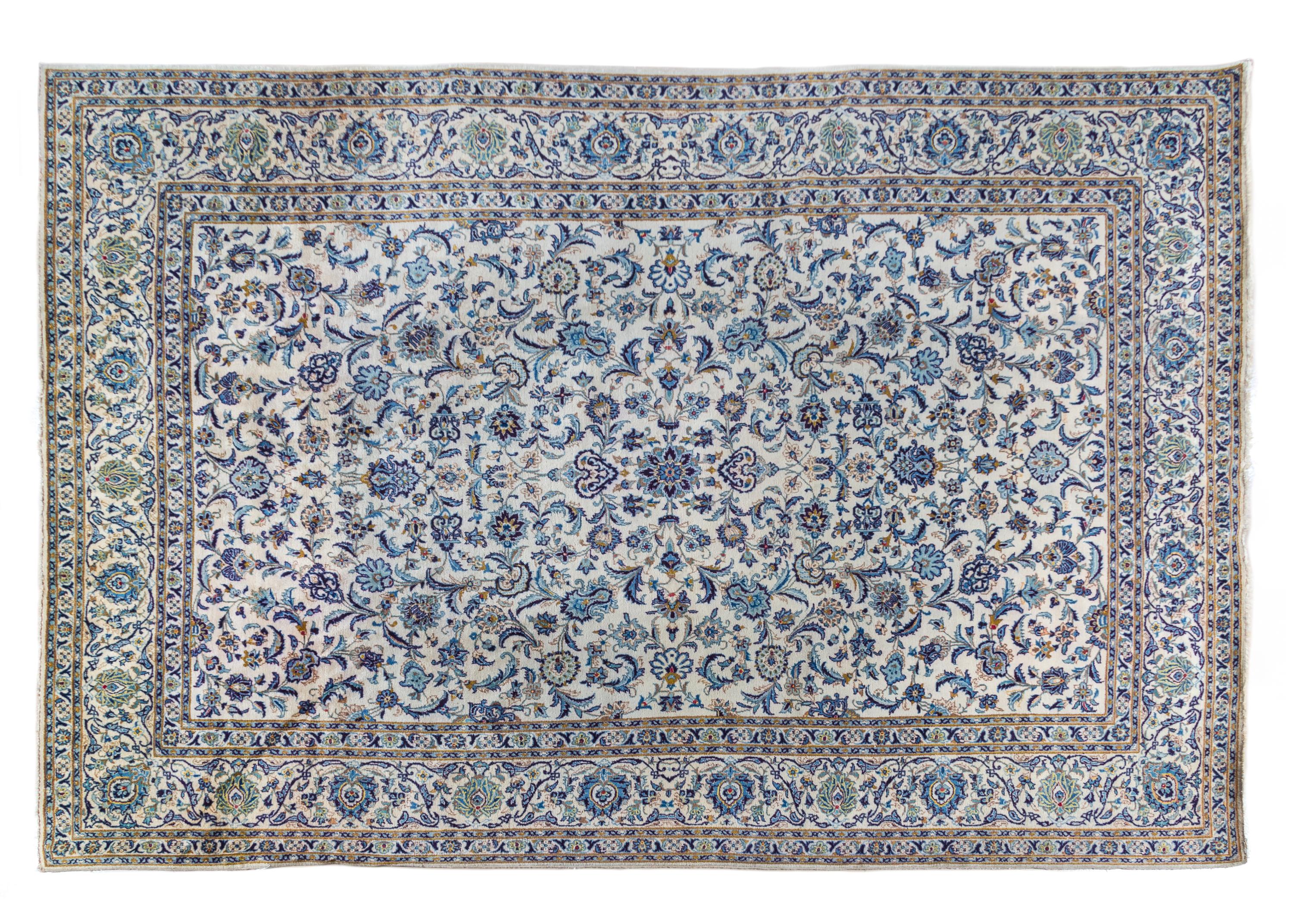 A Kashan Wool Rug 13 feet x 9 feet 8 inches.
