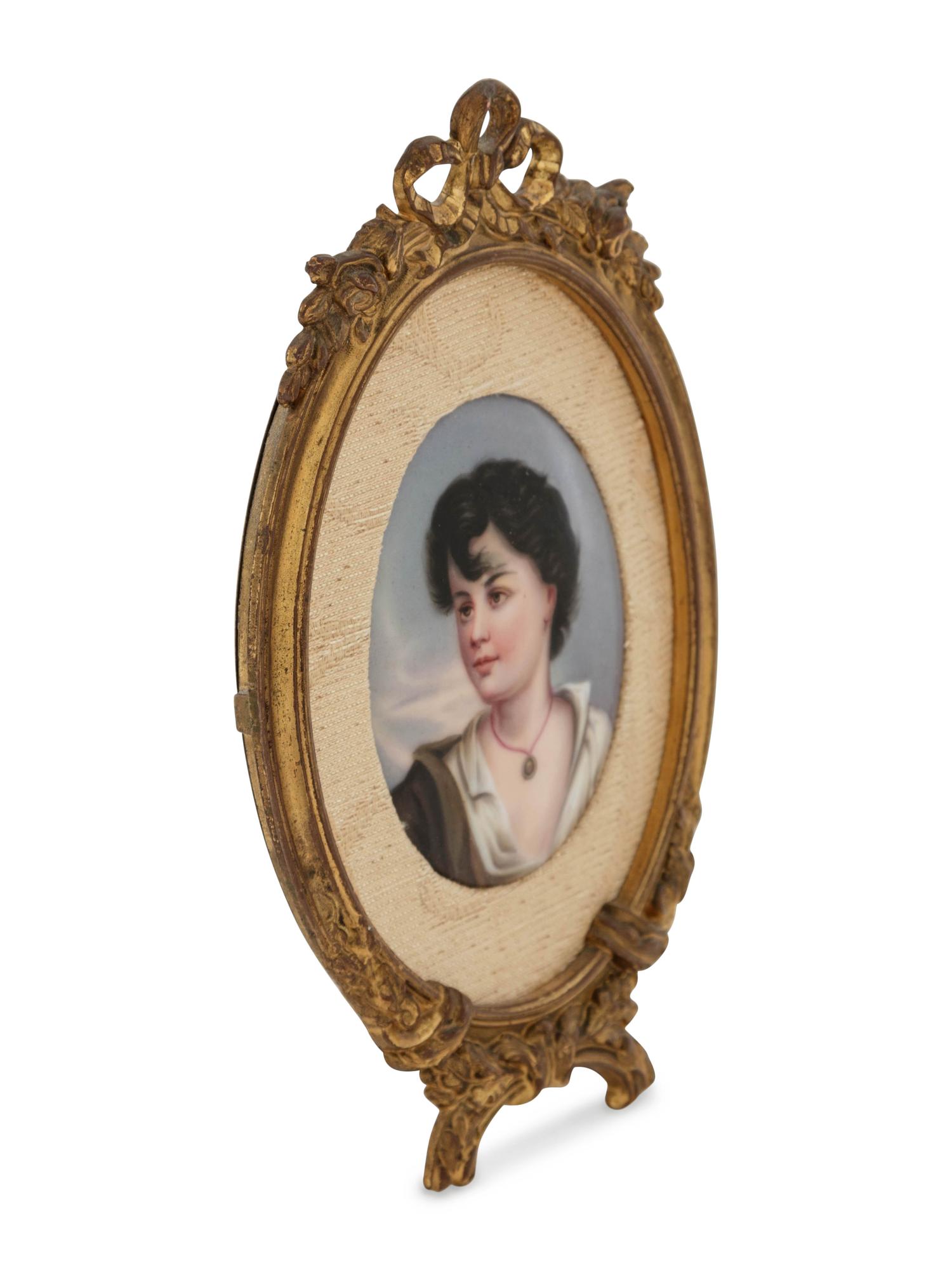 An Oval Painted Porcelain Plaque