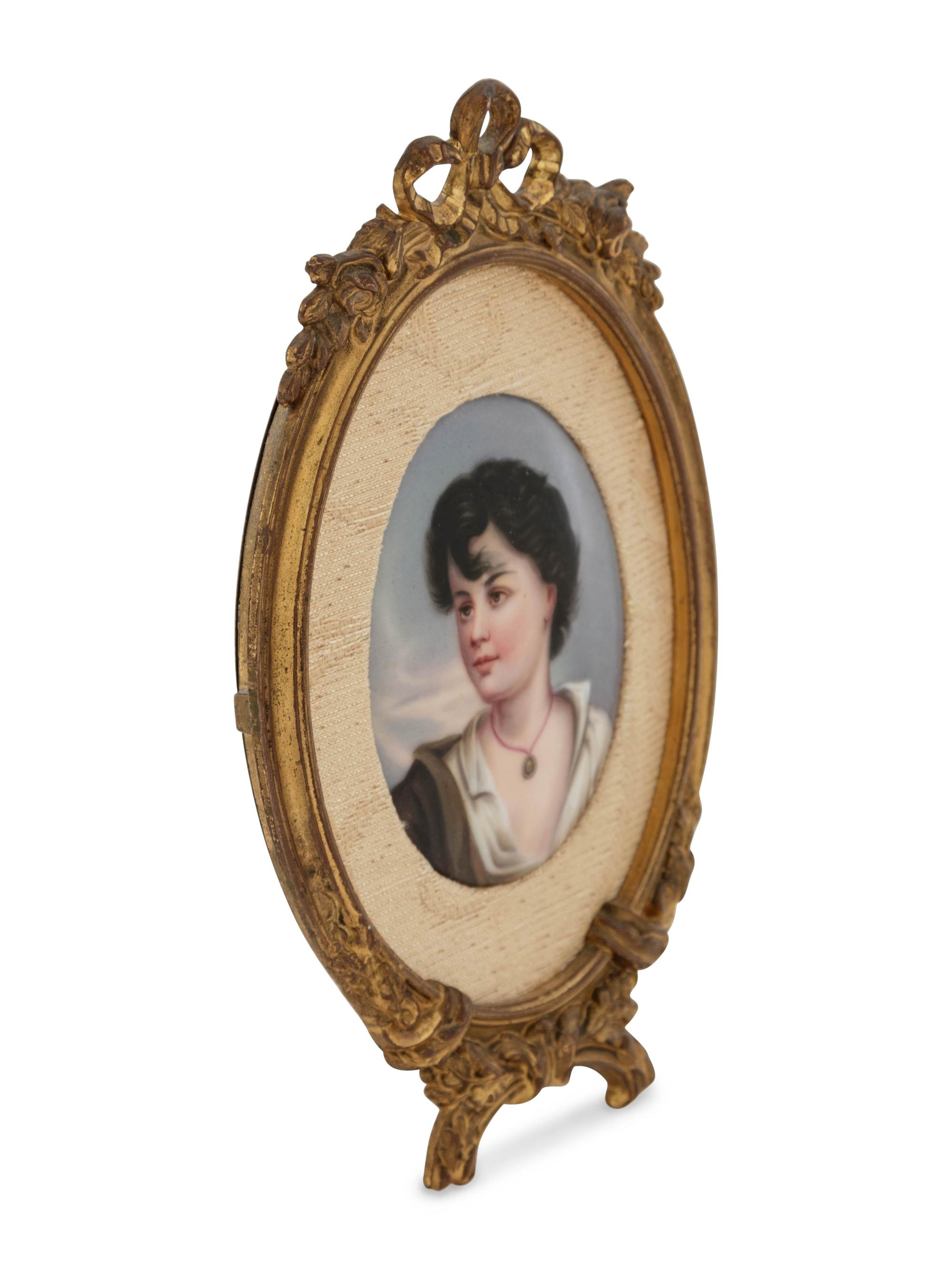 An Oval Painted Porcelain Plaque