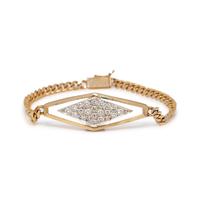 YELLOW GOLD AND DIAMOND BRACELET