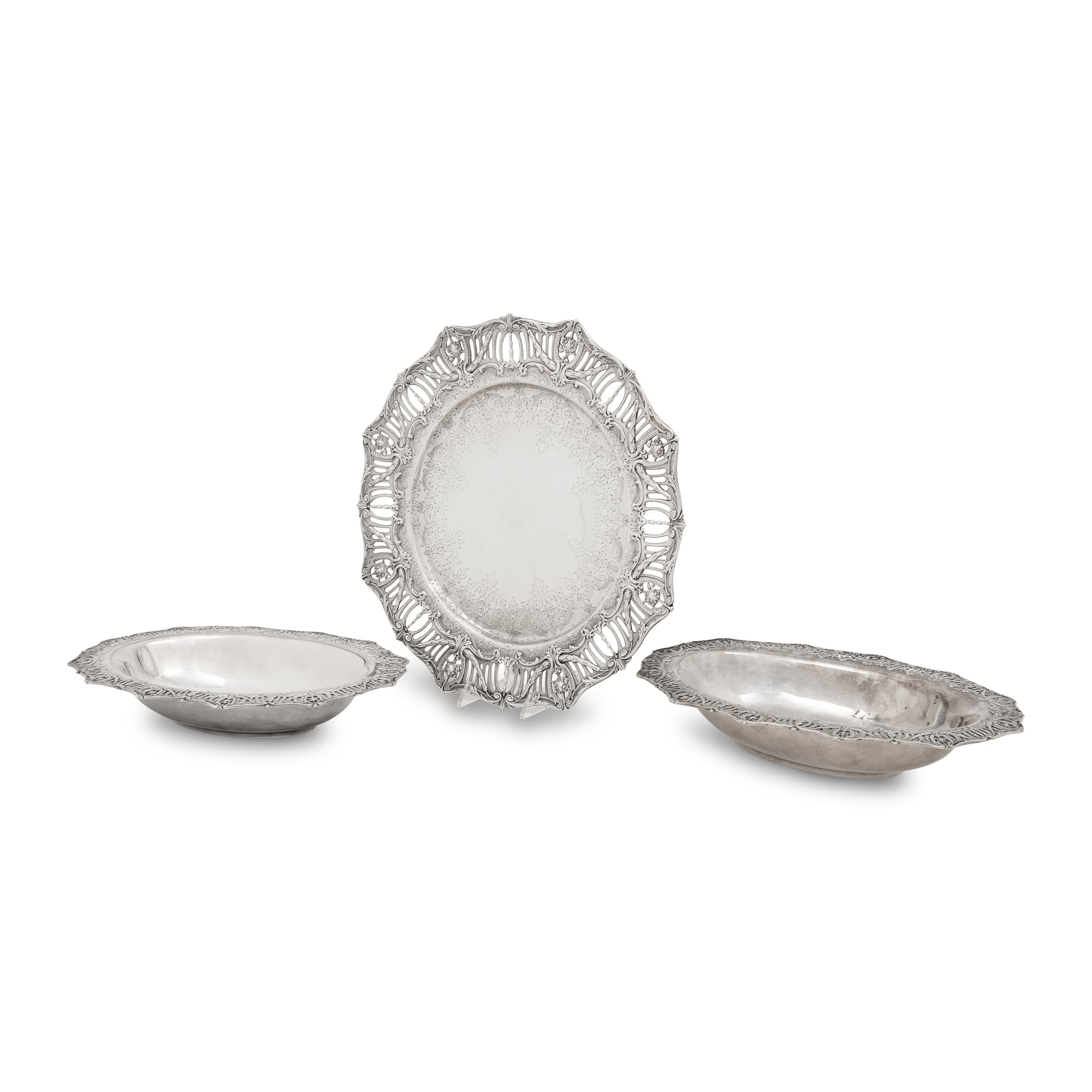 A Group of Three Tiffany and Co. Silver Serving Articles