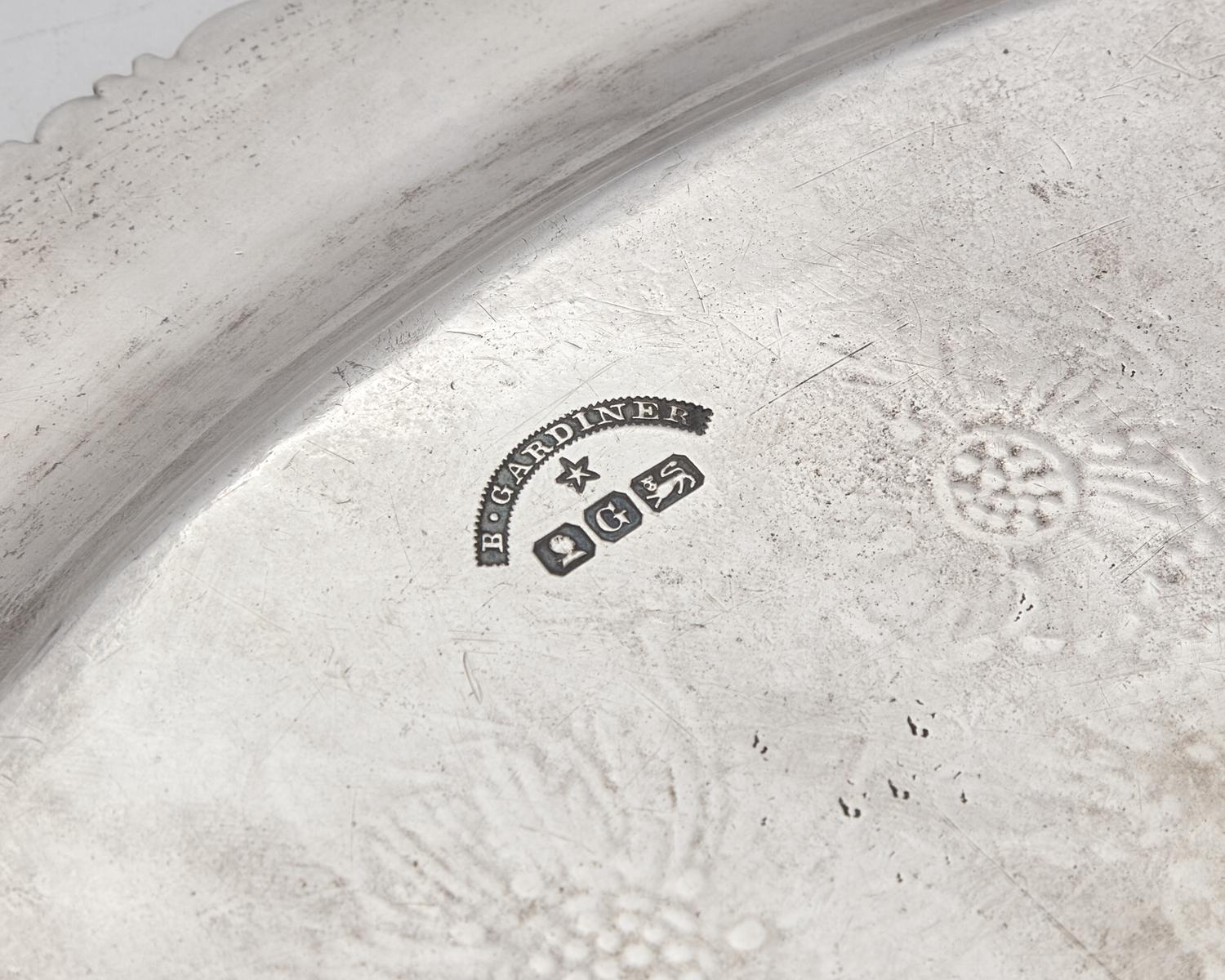 A Classical Silver Salver, Baldwin Gardiner (1791-1868, active 1827-1848), New York, NY, Circa 1835