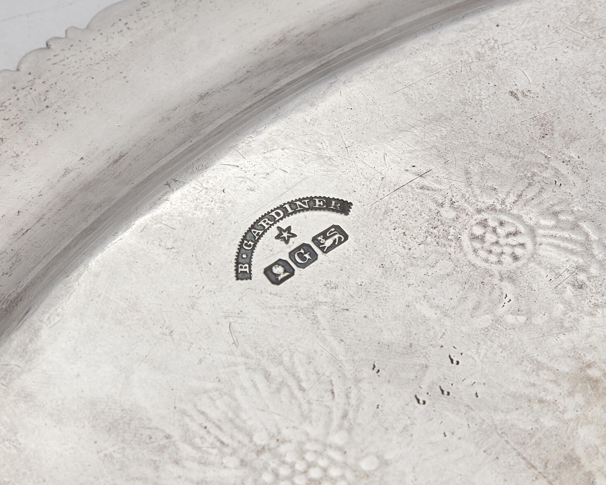A Classical Silver Salver, Baldwin Gardiner (1791-1868, active 1827-1848), New York, NY, Circa 1835