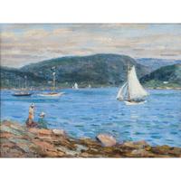 Harbor Scene (Possibly Somes Sound, Near Mt. Desert, Maine)