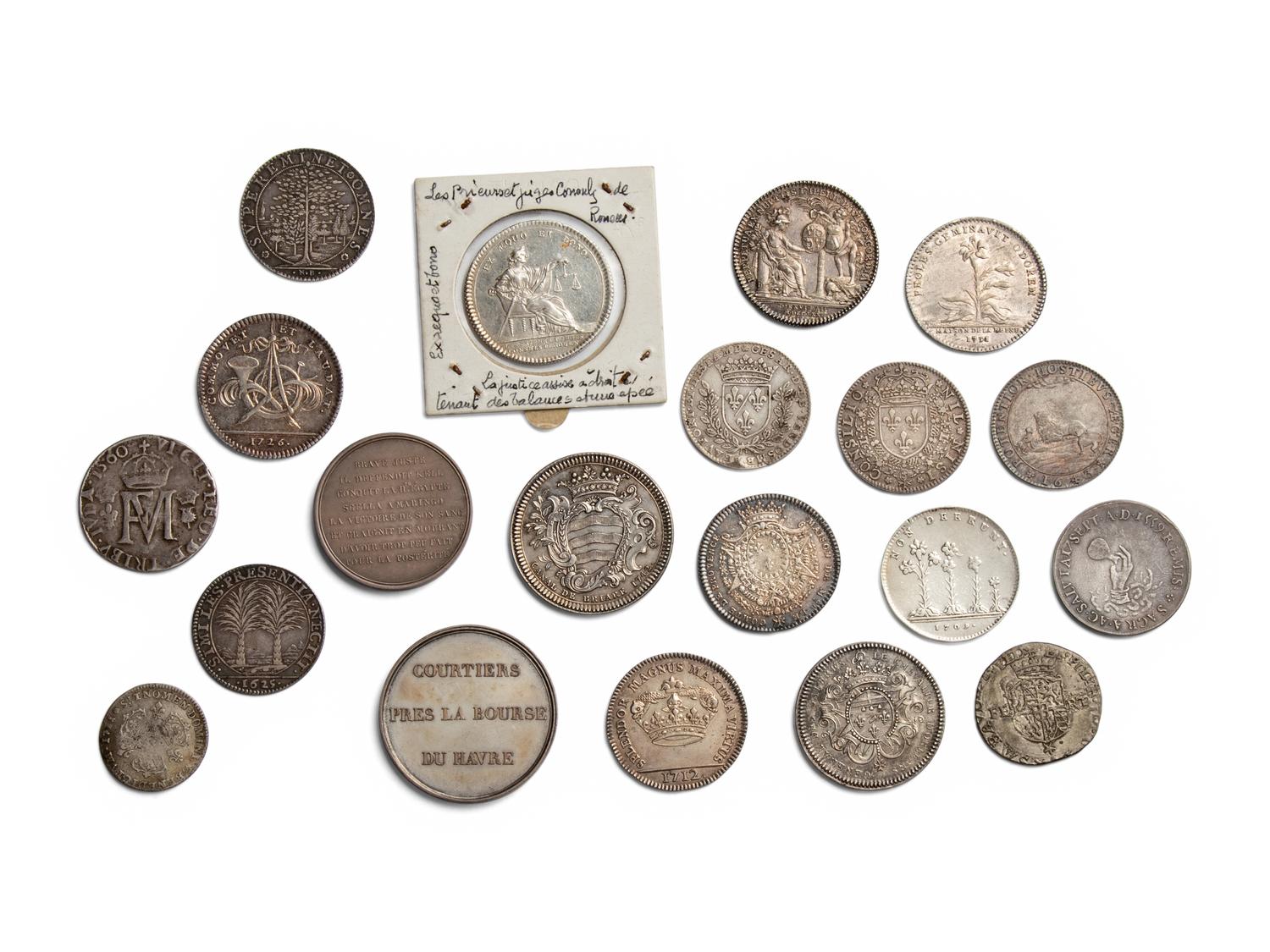 [EXONUMIA] Twenty Small Silver Medallions and Jetons