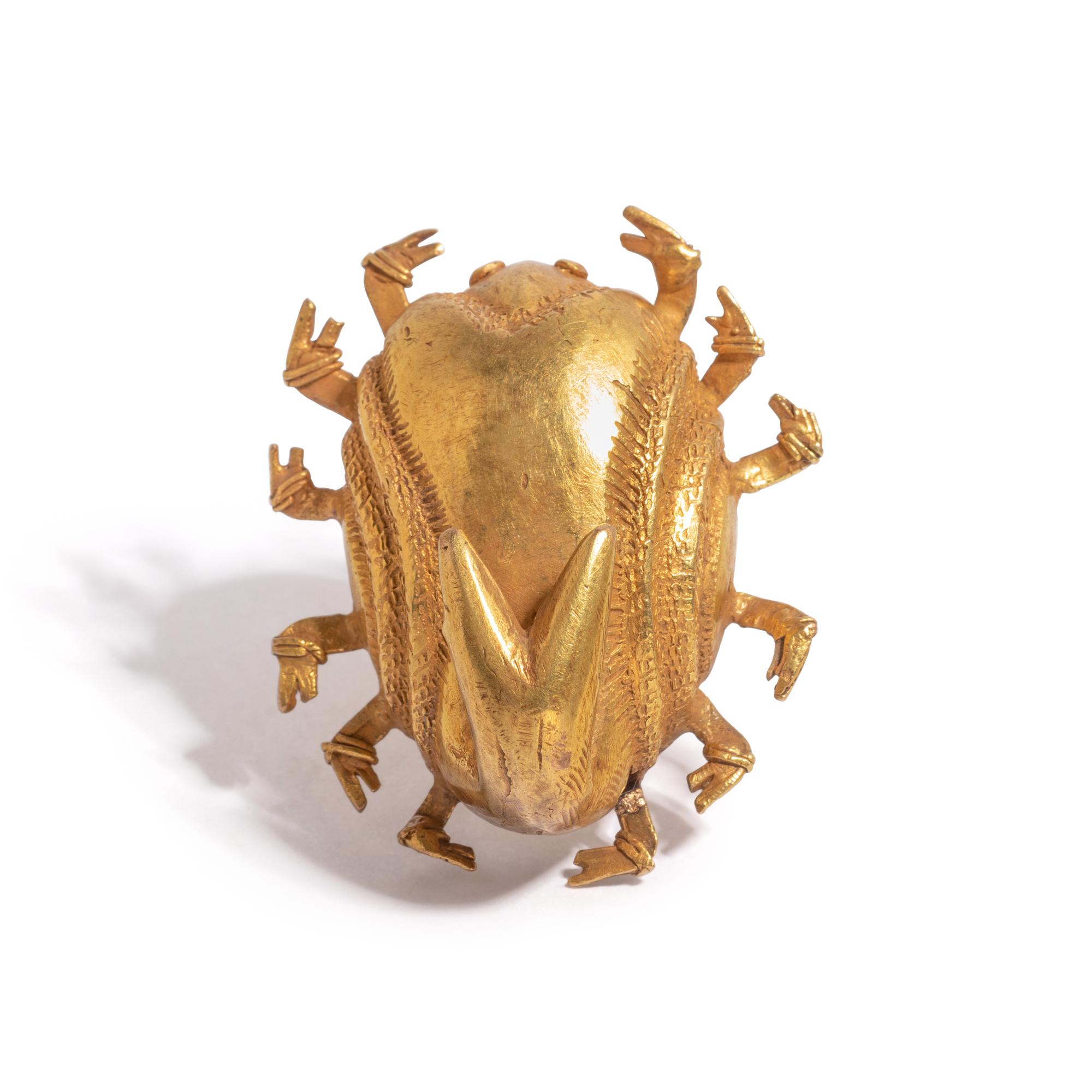 An Akan Gold Scorpion Ring (Mpetea)