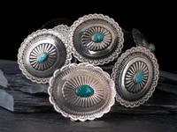 Navajo Silver and Turquoise Concha Belt