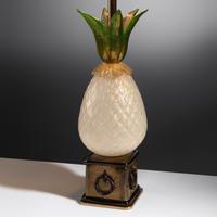 Pair of Pineapple-Form Murano Glass Table Lamps Italy