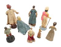 A Group of Eight Crèche and Saint Figures