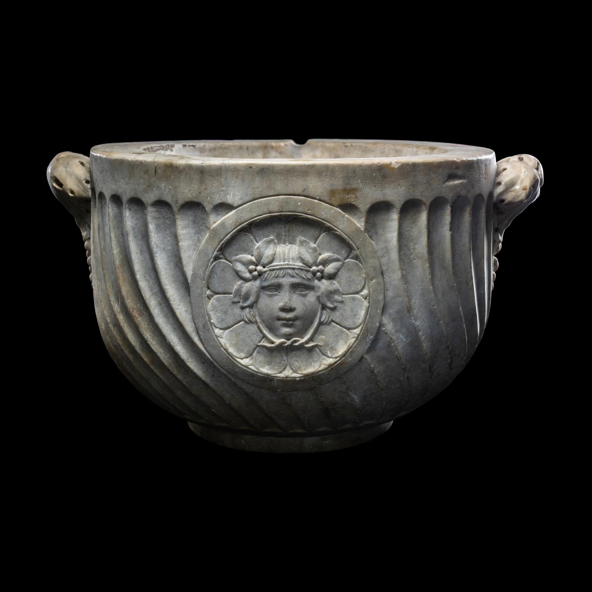 A Roman Marble Cinerarium