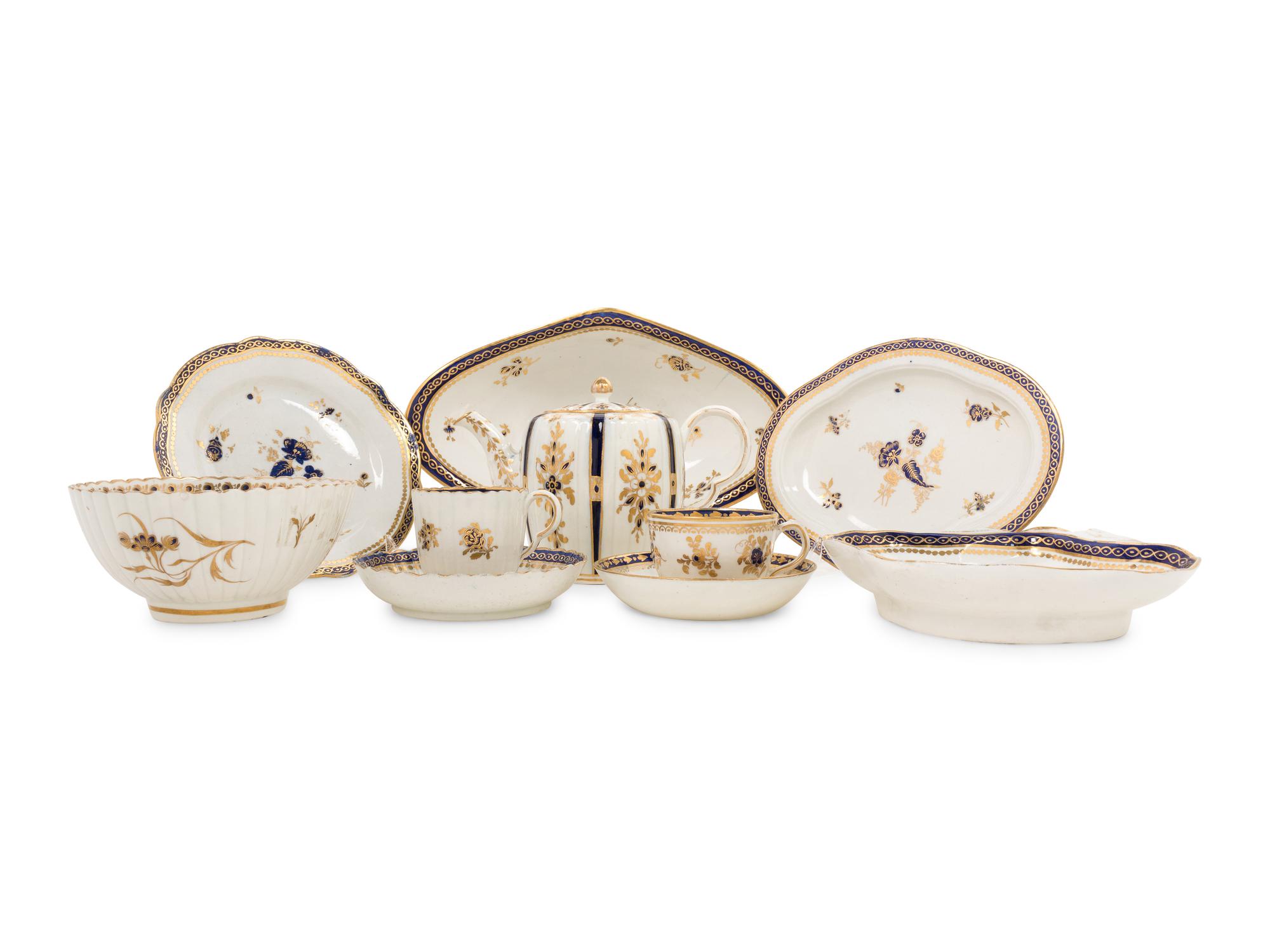 A Caughley Porcelain Tea Service