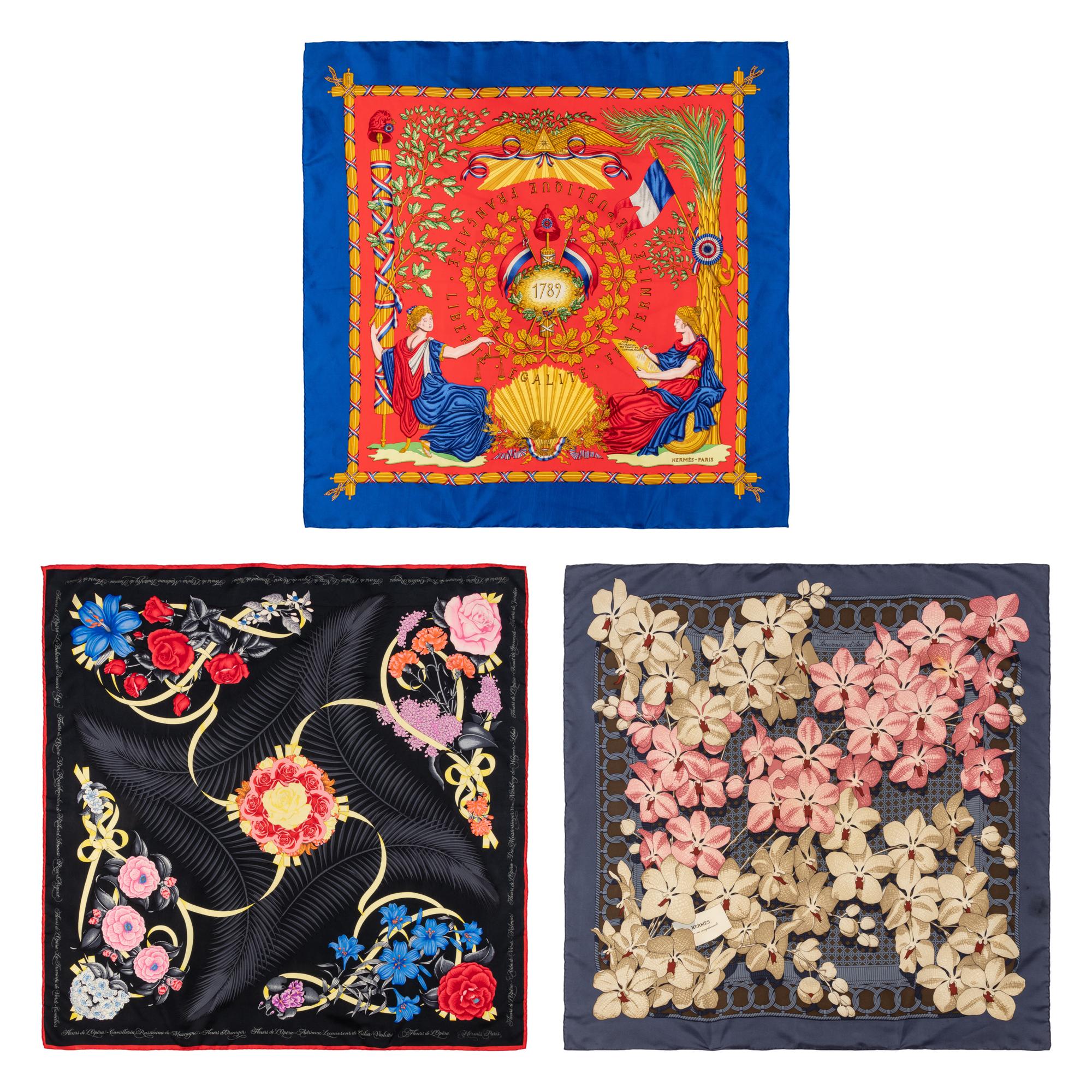 Three Hermès Scarves