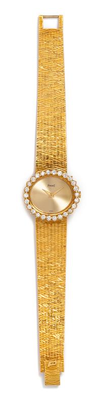An 18 Karat Yellow Gold and Diamond Ref. 98120 Wristwatch, Piaget, 39.40 dwts.