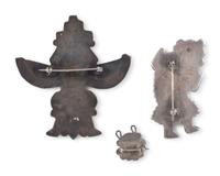 Zuni Silver and Mosaic Inlay Pins / Brooches