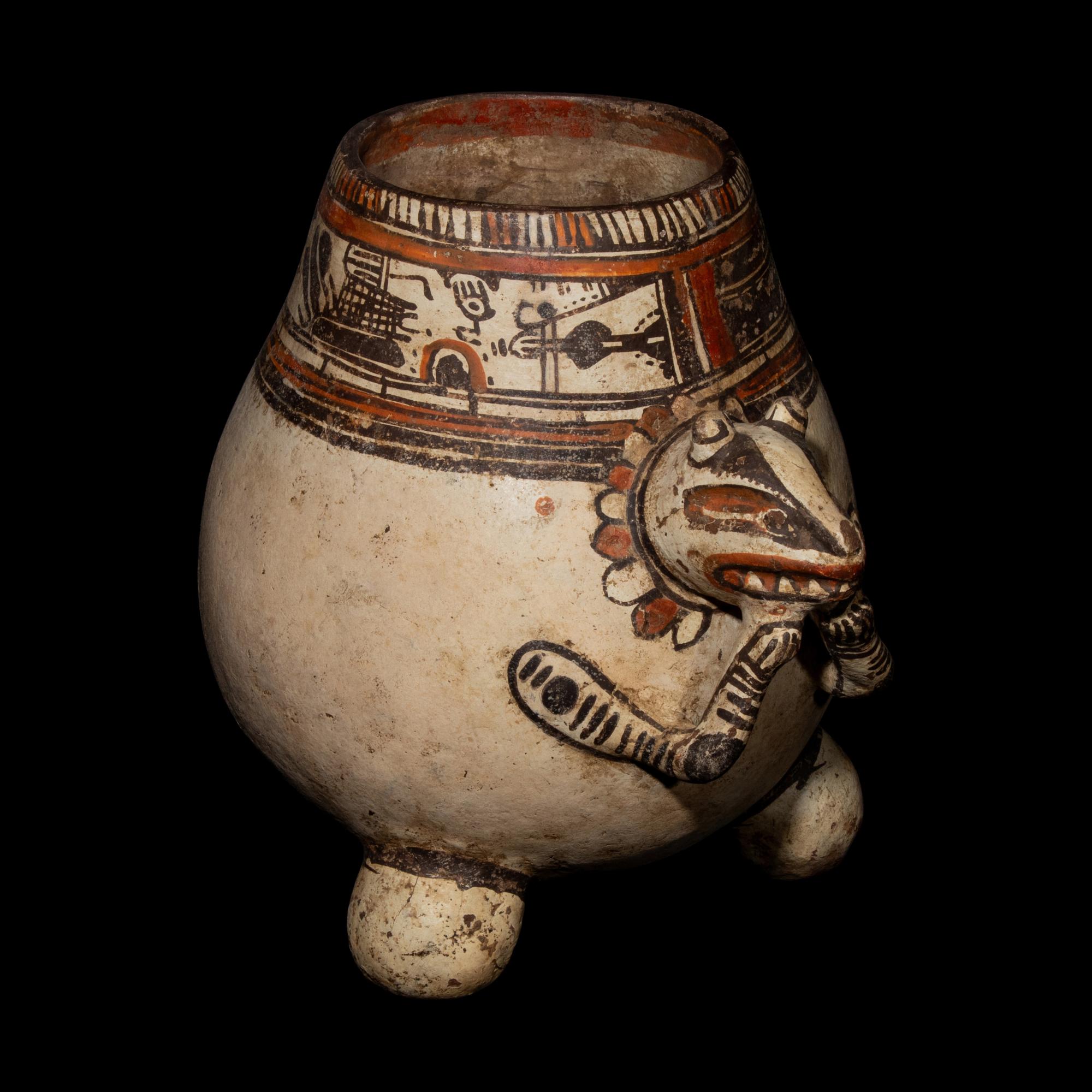 A Nicoya Polychrome Effigy Vessel