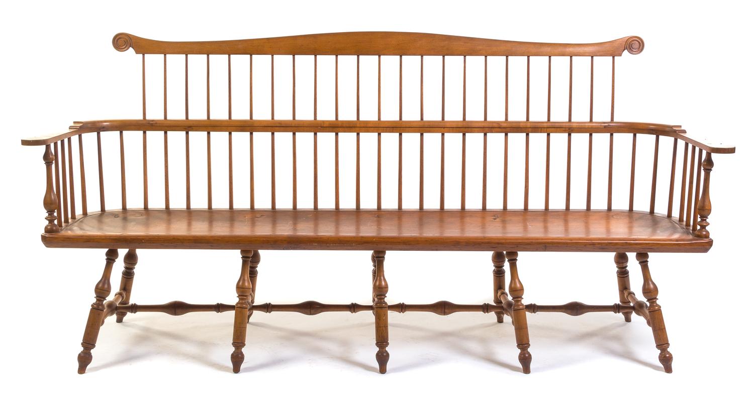 A Wallace Nutting Bench Height 42 x width 89 inches.