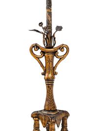 A Gilt Metal Floor Lamp