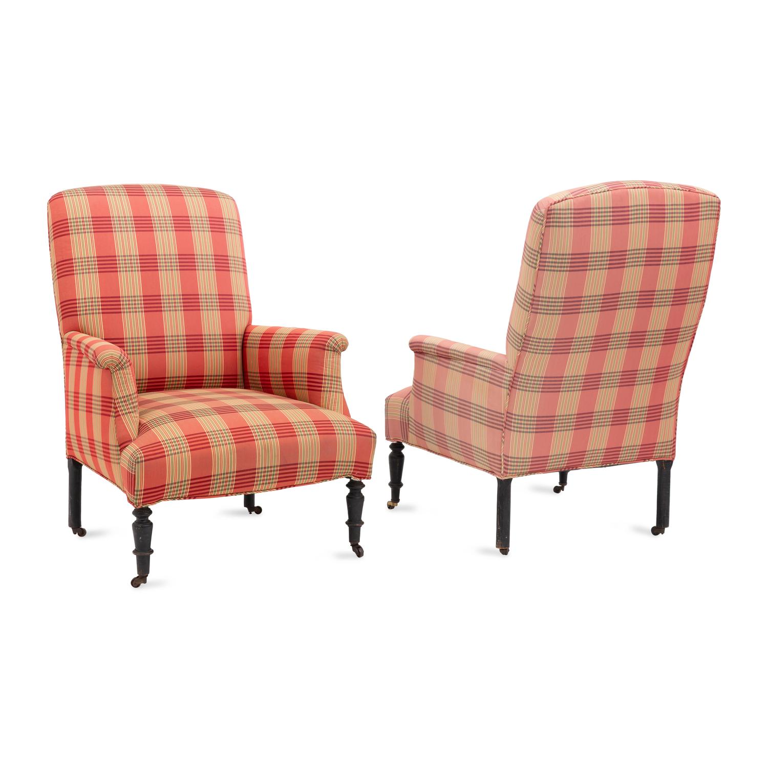 A Pair of Edwardian Armchairs
