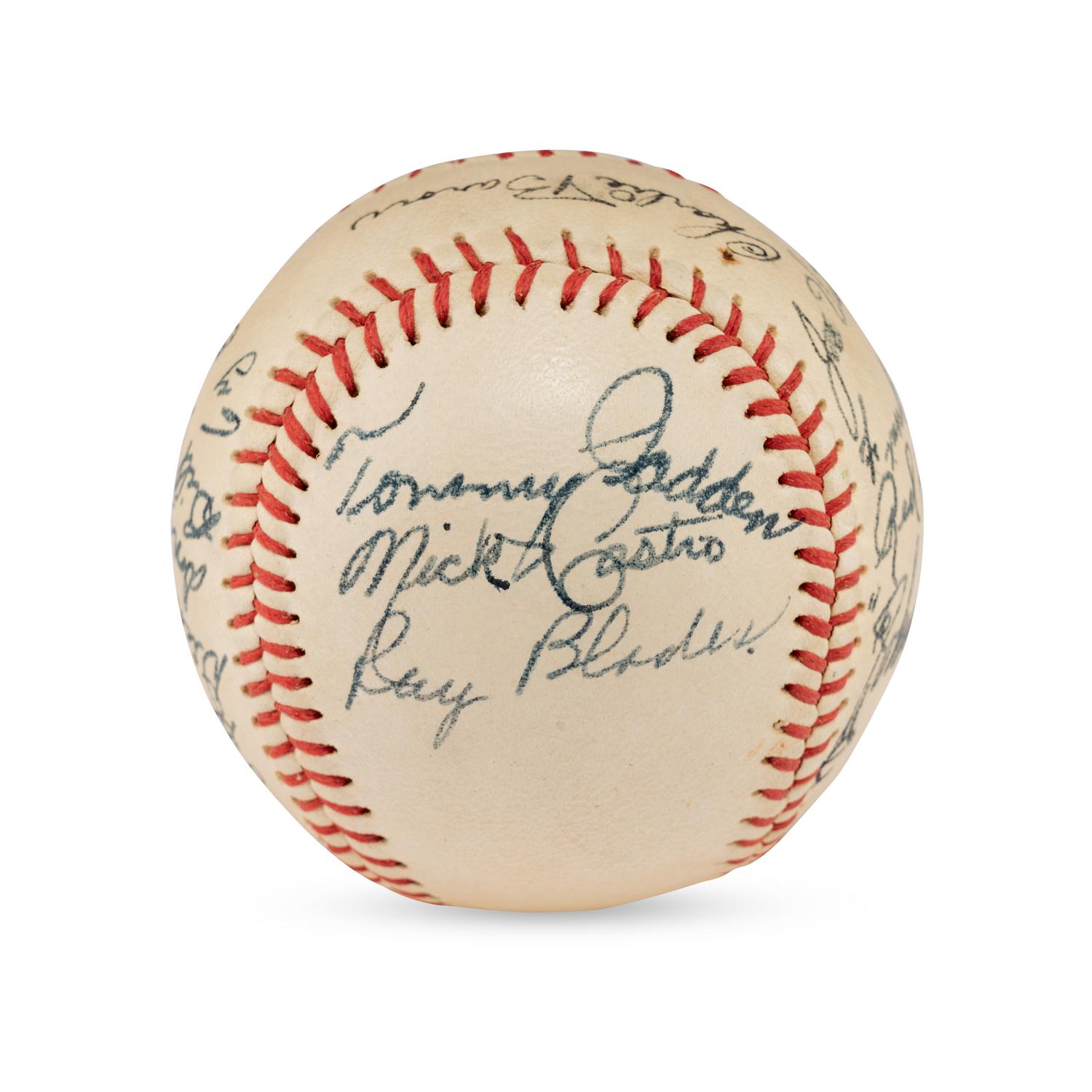 A 1944 St. Paul Saints Team Signed Autograph Baseball (JSA Letter of Authenticity)
