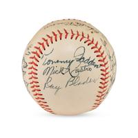 A 1944 St. Paul Saints Team Signed Autograph Baseball (JSA Letter of Authenticity)