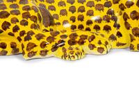 An Italian Glazed Ceramic Reclining Leopard