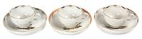 A Set of Three Furstenberg Porcelain Chinoiserie Cups and Saucers Diameter 5 1/4 inches. — 18TH CENTURY