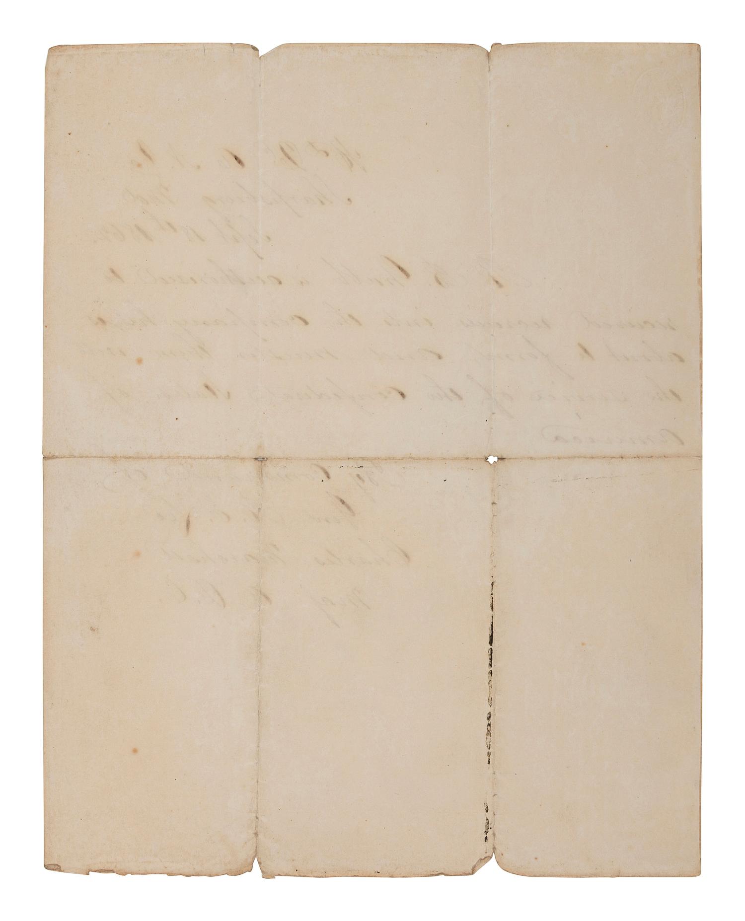 [CIVIL WAR]. Order written by Lt. Col. Charles Marshall for Robert E. Lee, from Antietam Battlefield