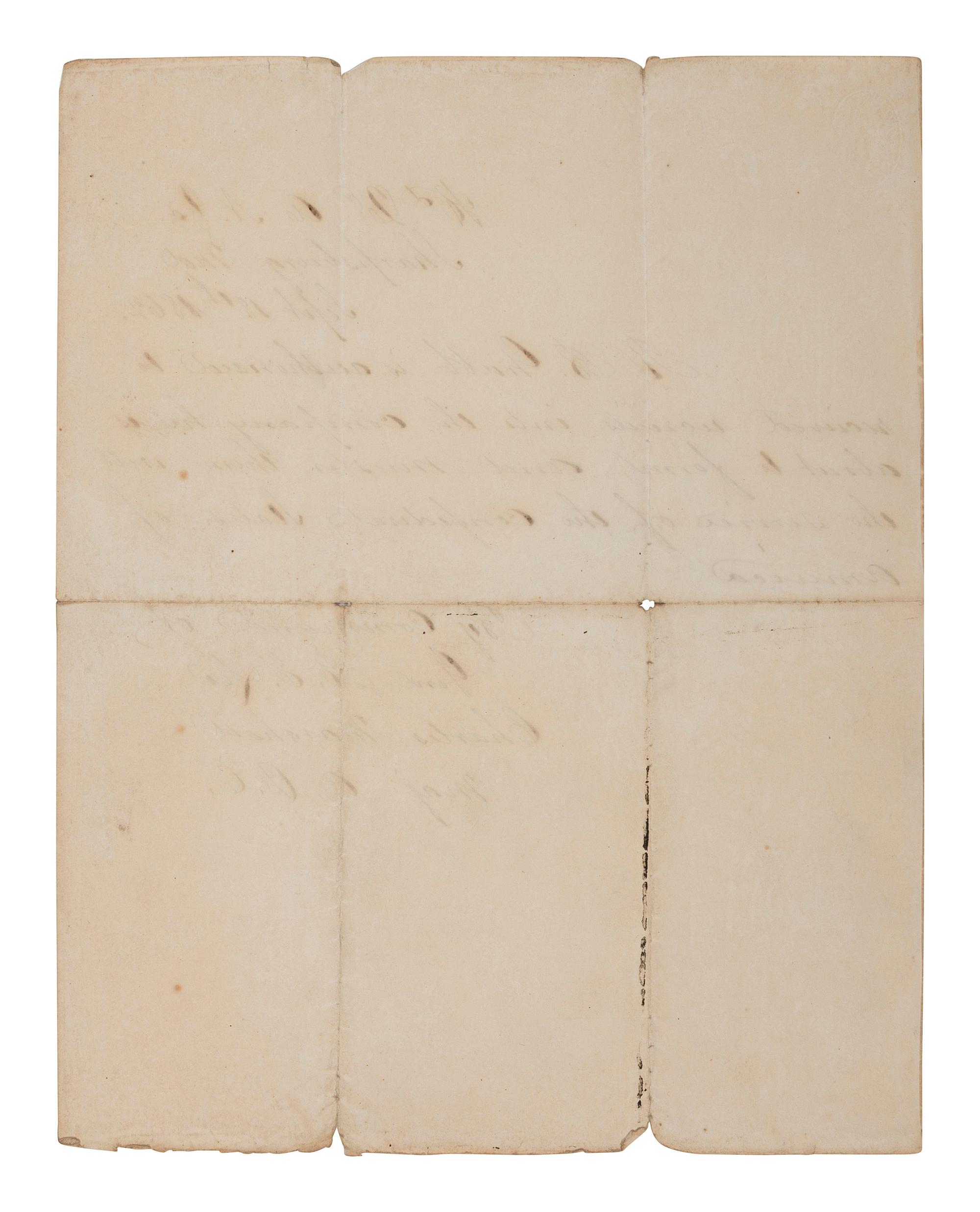 [CIVIL WAR]. Order written by Lt. Col. Charles Marshall for Robert E. Lee, from Antietam Battlefield