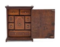 An English Inlaid Oak Spice Chest