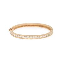 YELLOW GOLD AND DIAMOND BANGLE BRACELET