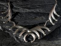 Navajo Sandcast Silver Necklace