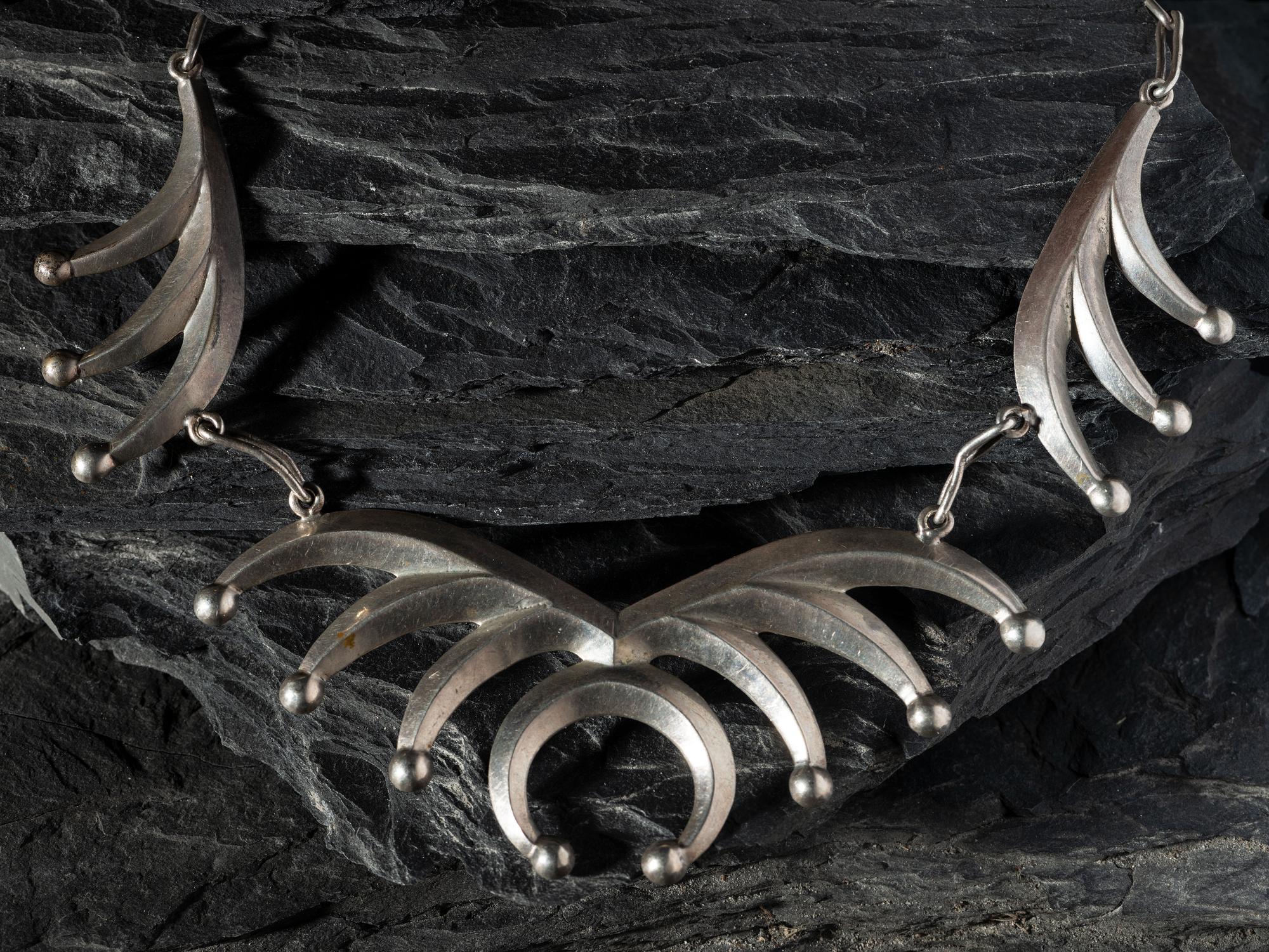 Navajo Sandcast Silver Necklace