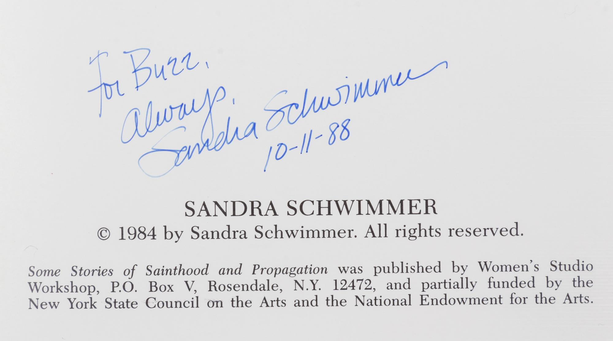 (ARTISTS BOOKS, FEMINISM) 7 works, including Amy Sillman, Paris Almond, Sandra Schwimmer and Stephanie Brody.