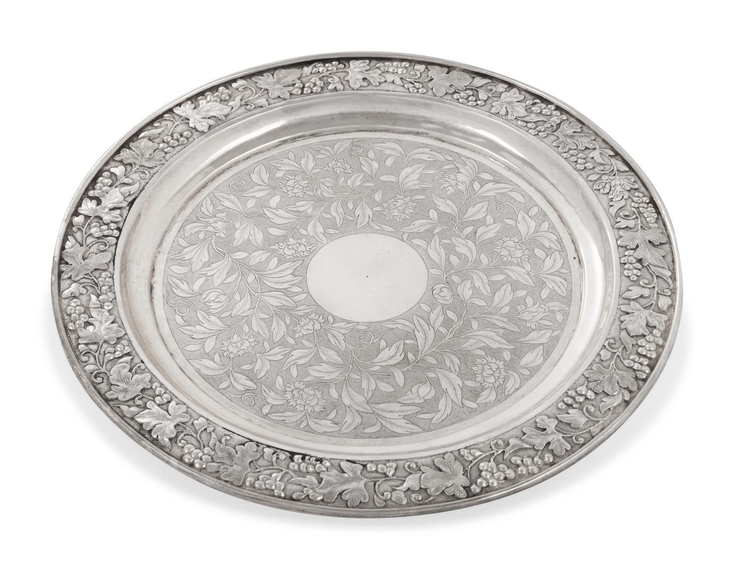 A Chinese Export Silver Salver