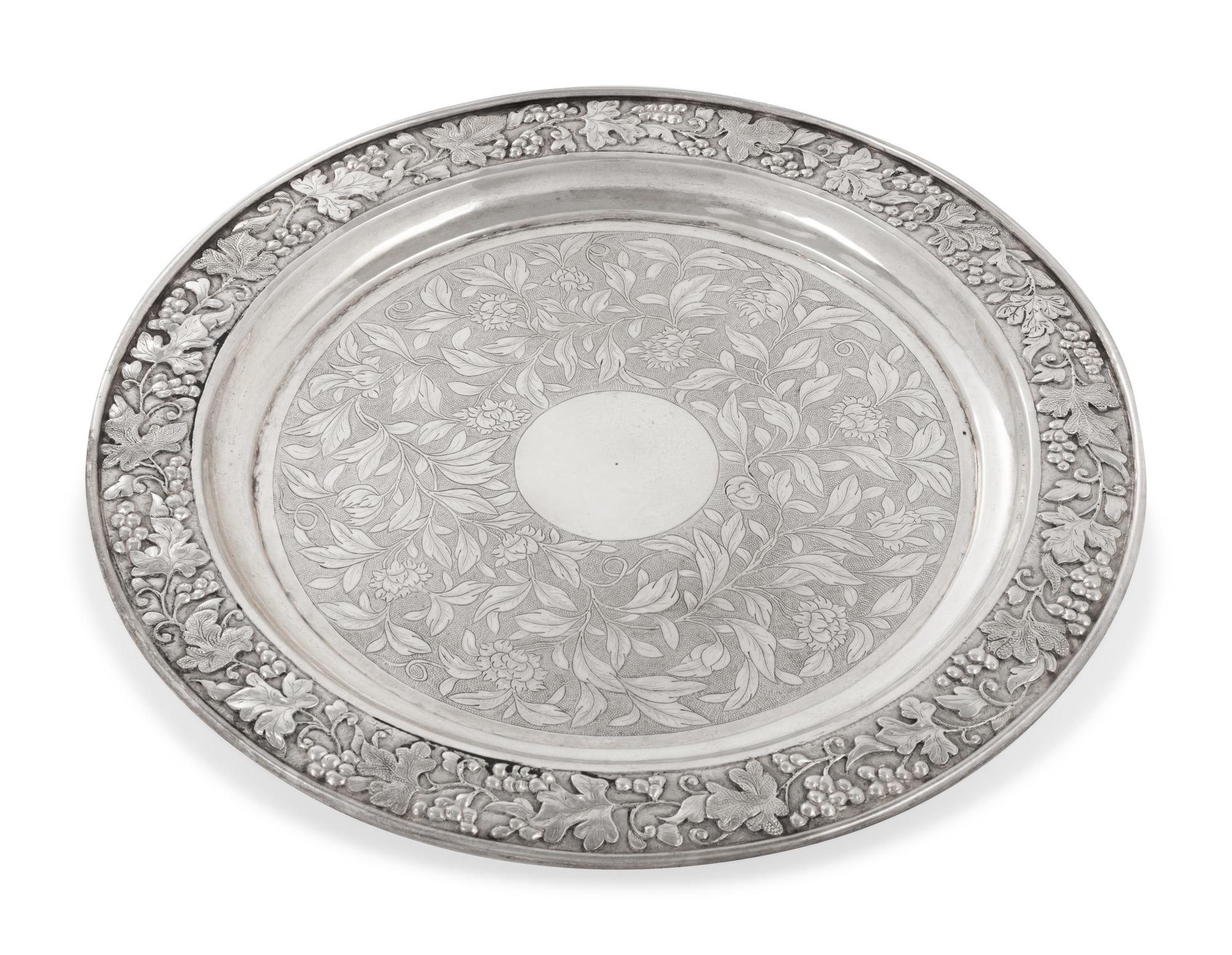 A Chinese Export Silver Salver