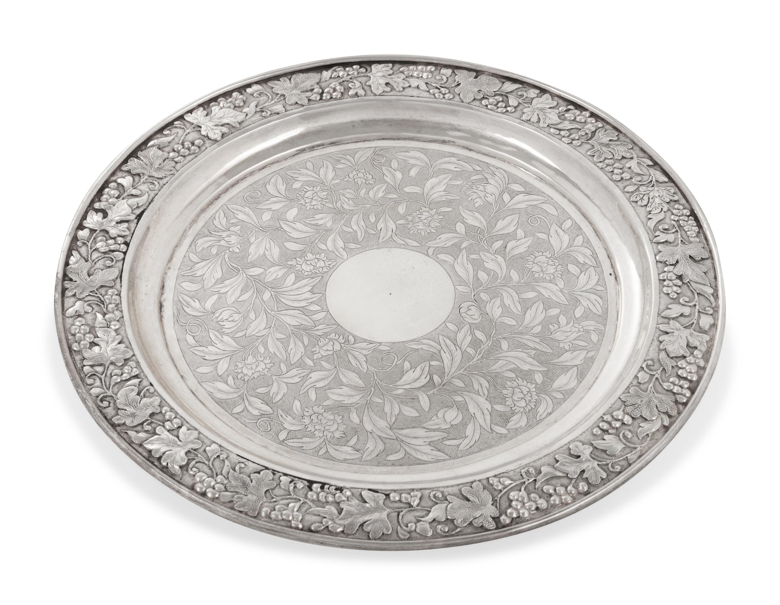 A Chinese Export Silver Salver