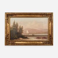 Xanthus Russell Smith (American, 1839–1929) Sailboat by Shore; together with At Arnsteg, Valley of the Reuss, Switzerland (A Pair)